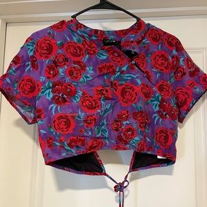 Zara flower crop top